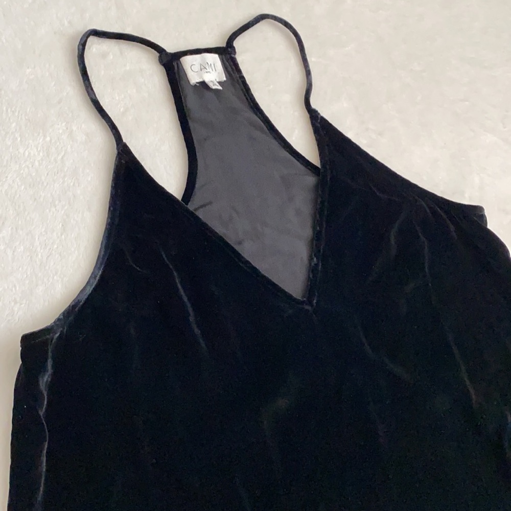 Cami NYC Black Velvet V-Neck Racerback Cami - Picture 2 of 14